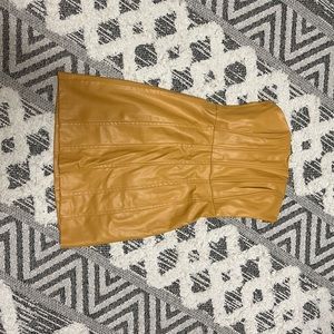 Strapless leather zara dress, corset top, size xs